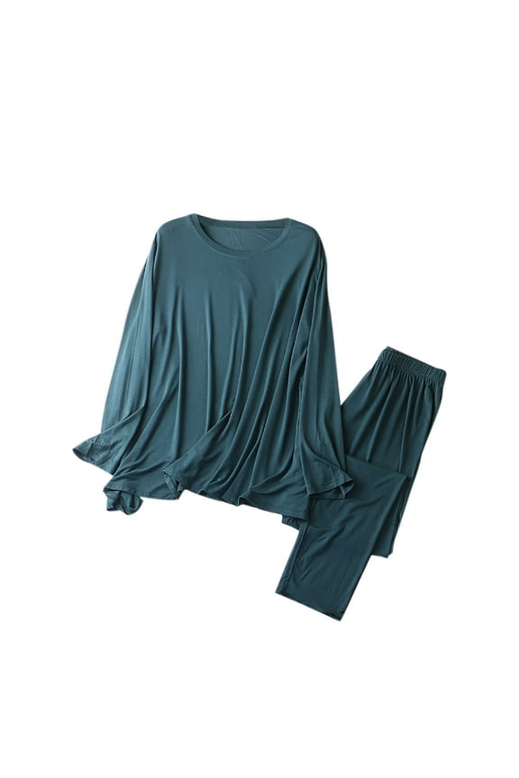 Women's Maternity Pajamas Sets 2 Piece Outfits Long Sleeve Tops and Pants Soft Sleepwear Pregnancy Loungewear Postpartum Mama Clothes