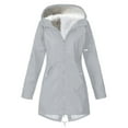 thumbnail image 1 of Maternity Coats, Jackets & Vests Lined Rain Jackets for Women - Womens Plus Size Long Raincoat with Hood Windbreaker Rain Coat Outdoor Trench Raincoats Running Jackets for Women, 1 of 3