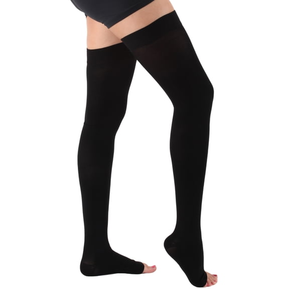 Maternity Compression Stockings 20-30mmHg by Absolute Support - Black, Medium