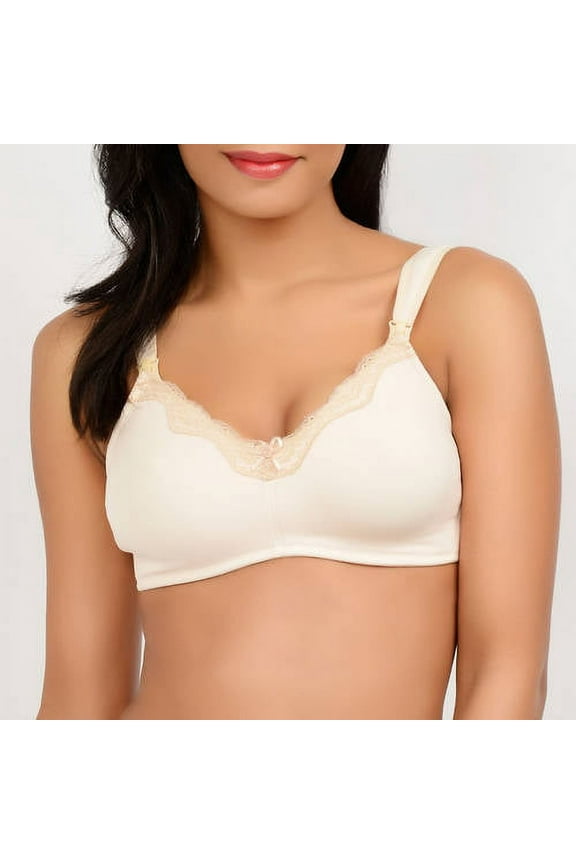 Maternity Contrast Lace Nursing Bra With Comfort Straps - Available Up To 42Ddd