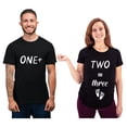 thumbnail image 1 of Maternity Couples Shirts Pregnancy Announcement Funny Mom Dad Matching Shirts Women Black Large / Men Black Medium, 1 of 6