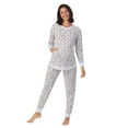 thumbnail image 1 of Maternity Cuddl Duds® Sweater Knit Crewneck Pajama Top & Pajama Bottoms Set Color: Grey Polar Bears Size: S-MAT, 1 of 4