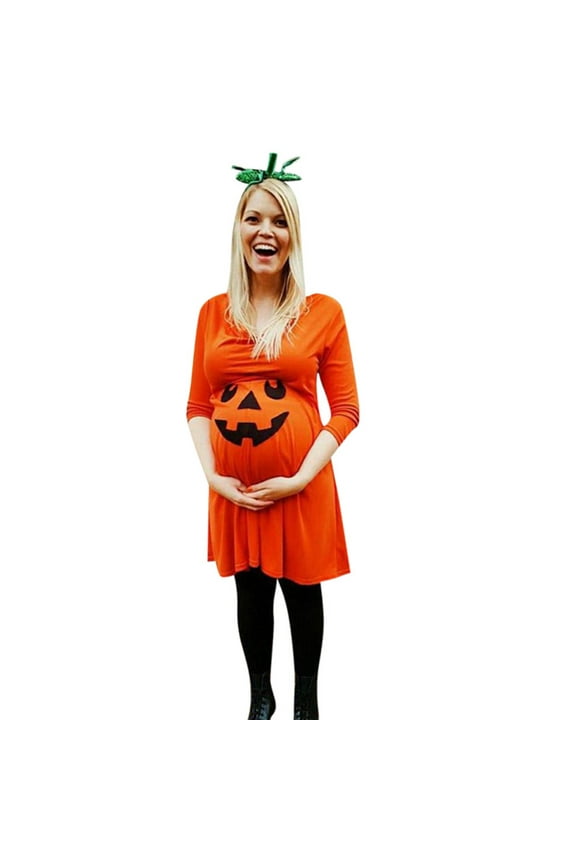 Maternity Dress Stylish Mom Women Pregnancy Halloween Outfit Fashion Dresses Comfortable Maternity Wear for