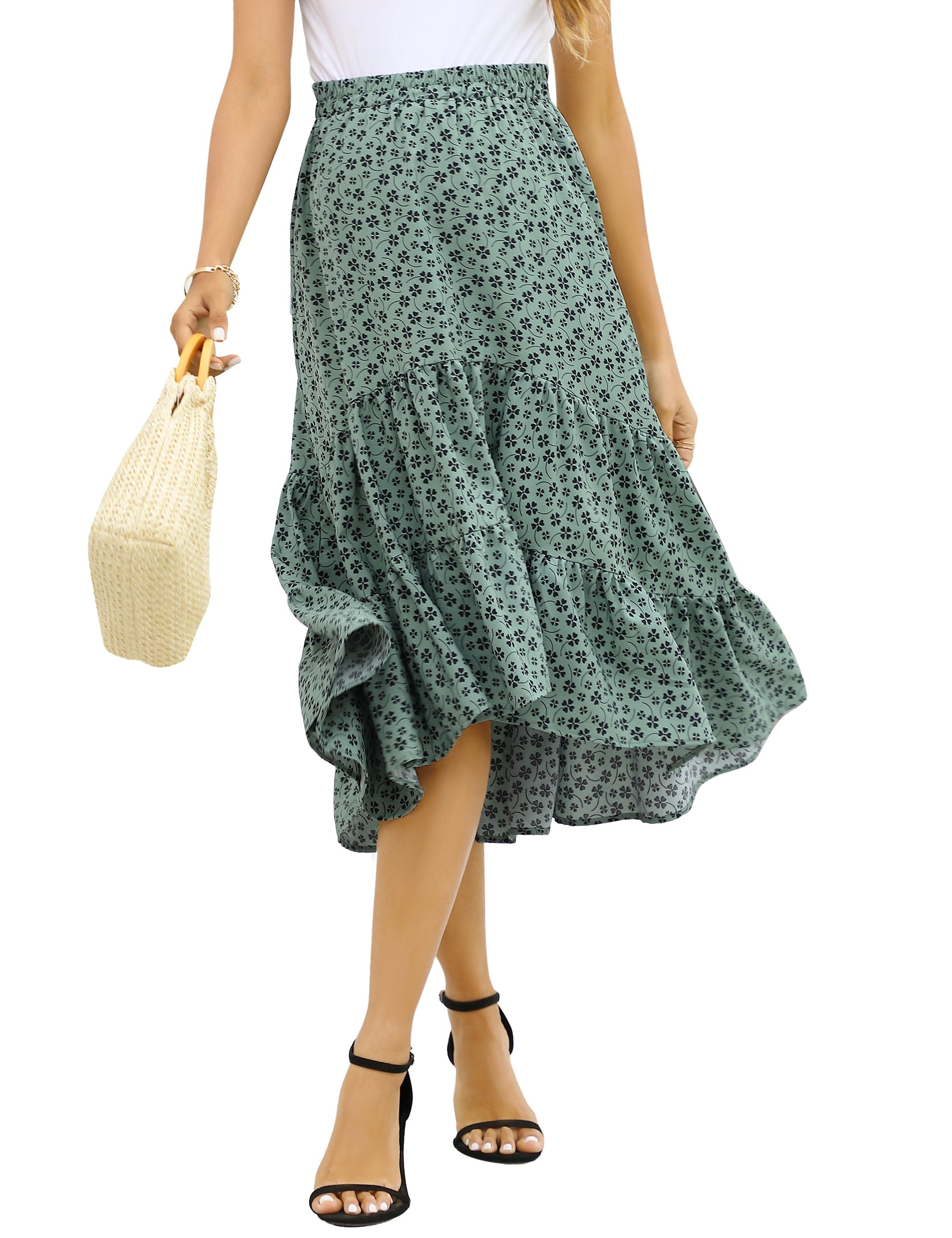 Modal High Waist A-Line Maternity Maxi Skirt