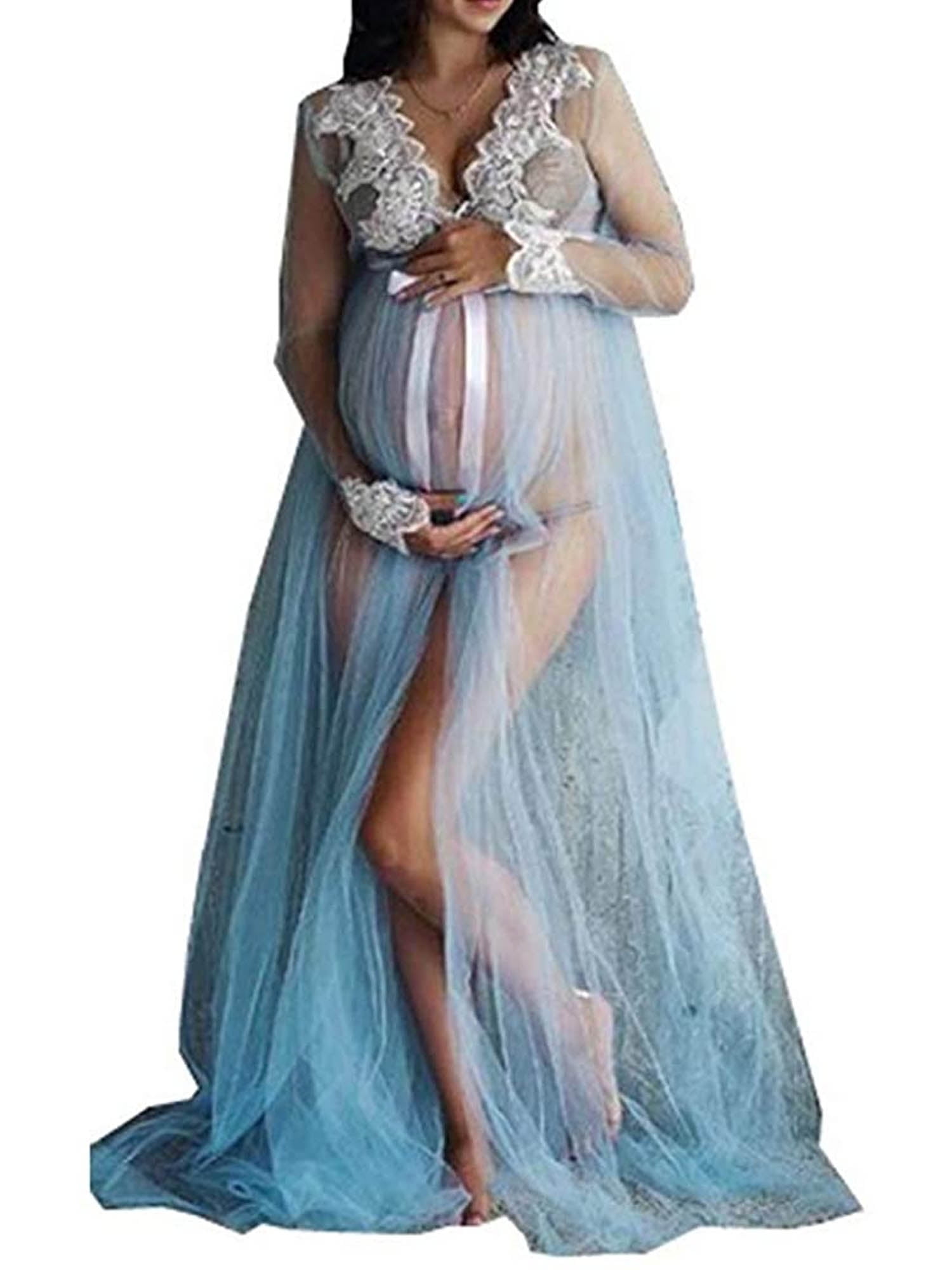 Maternity Dress for Photoshoot Lace Pregnant Dress Maxi Gown Photography  Photo Shoot Dress