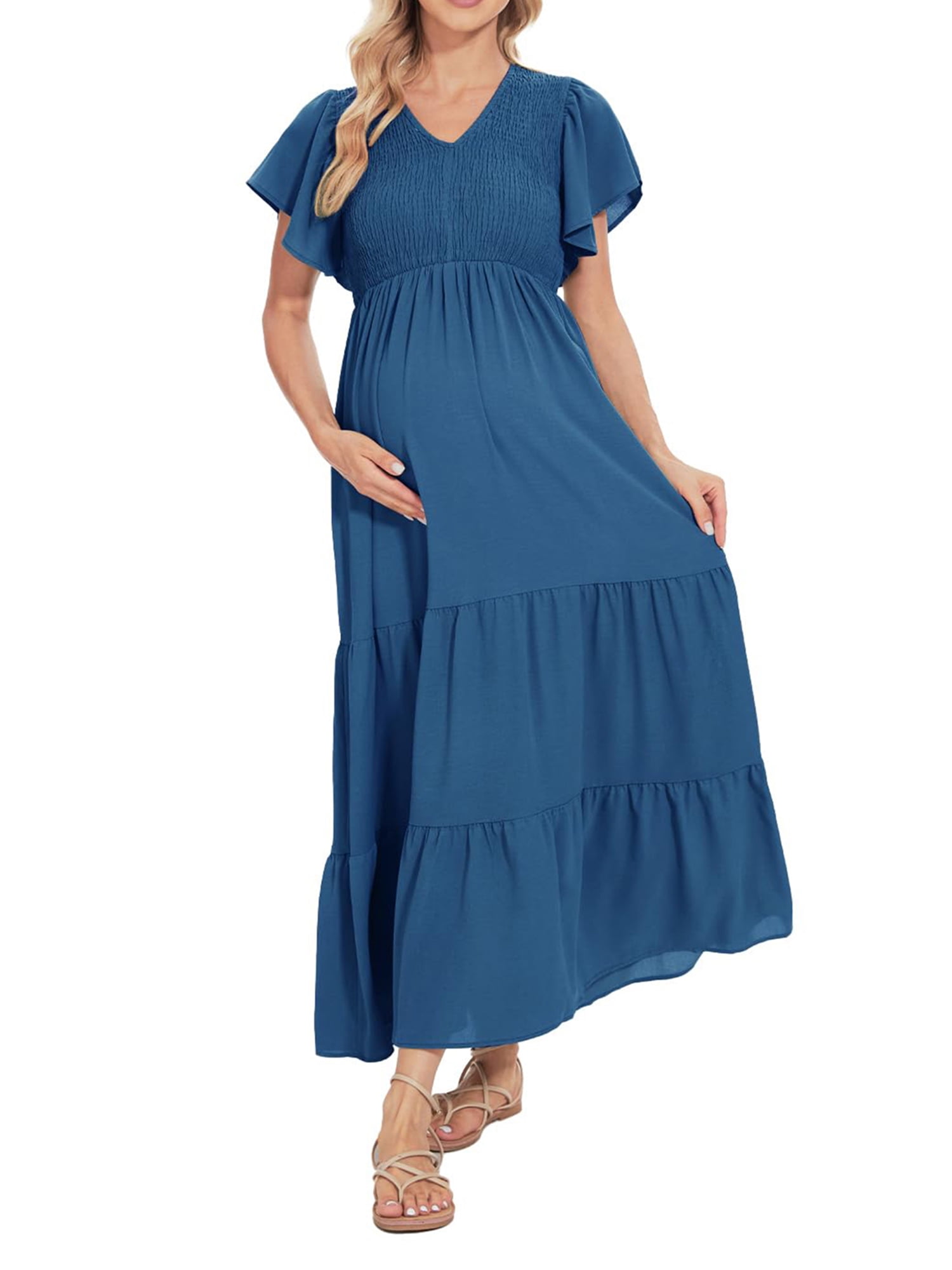 Lagoon Swing Maternity Wrap Dress