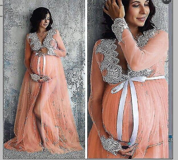 Maternity Dresses For Photo Shoot Onepiece Lace Pregnancy Photography