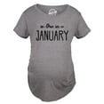 thumbnail image 1 of Maternity Due In January Funny T shirts Pregnant Shirts Announce Pregnancy Month Shirt, 1 of 8