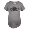 thumbnail image 1 of Maternity Due In November Funny T shirts Pregnant Shirts Announce Pregnancy Month Shirt, 1 of 6