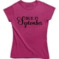 thumbnail image 1 of Maternity Due In September Funny Pregnancy Announcement Month Tee Shirt, 1 of 4