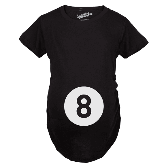 Maternity Eight Ball Funny Baby Announcement Shirt Belly Bump Cute Pregnancy Tee