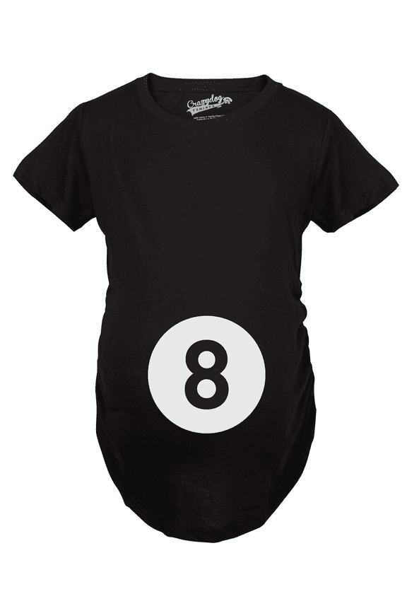 Maternity Eight Ball Funny Baby Announcement Shirt Belly Bump Cute Pregnancy Tee