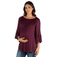 thumbnail image 1 of Maternity Elastic Neck Bell Sleeve Tunic Top, 1 of 3
