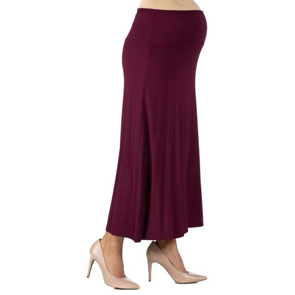 Maternity Elastic Waist A Line Maxi Skirt