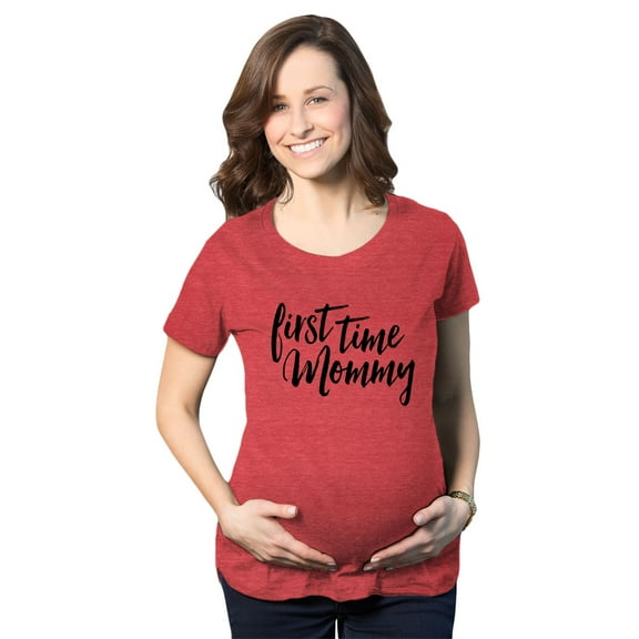 Maternity First Time Mommy Pregnancy T shirt Cute Belly Bump Tee Mother to Be