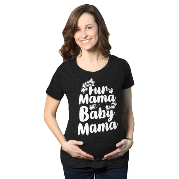 Maternity From Fur Mama to Baby Mama T Shirt Cute Pet Dog Pregnancy Tee