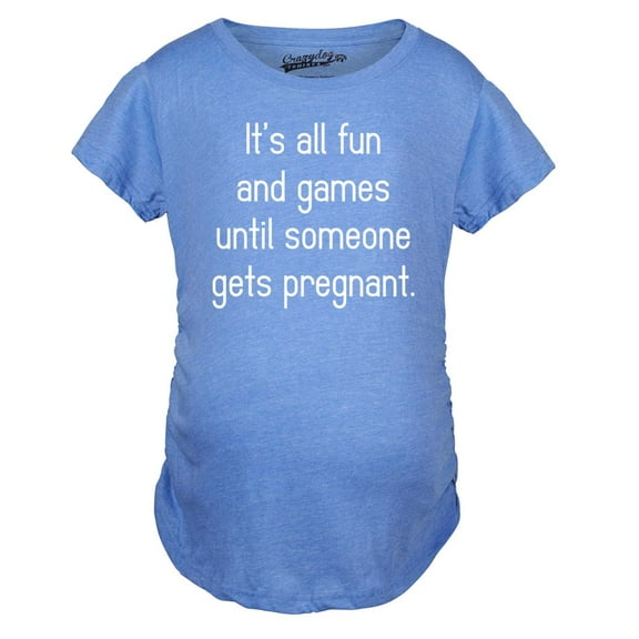 Maternity Fun and Games Pregnancy T Shirt Cute Novelty Tee