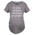 thumbnail image 1 of Maternity Fun and Games Pregnancy T Shirt Cute Novelty Tee, 1 of 6