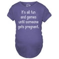 thumbnail image 1 of Maternity Fun and Games Pregnancy T Shirt Cute Novelty Tee, 1 of 6