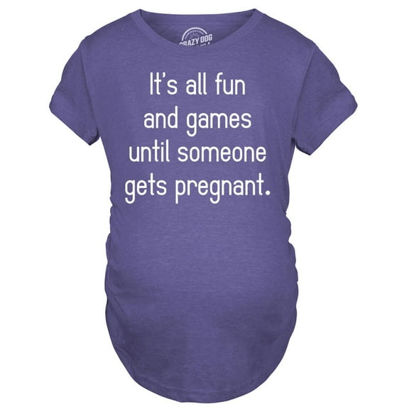 Maternity Fun and Games Pregnancy T Shirt Cute Novelty Tee