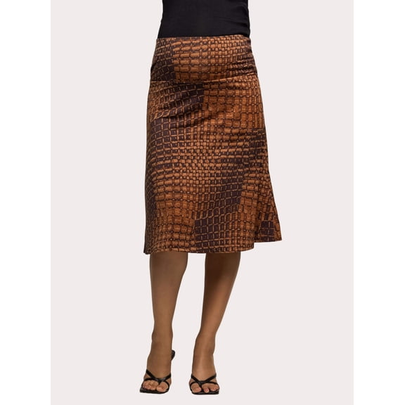 Maternity Geometric Knee Length A Line Skirt