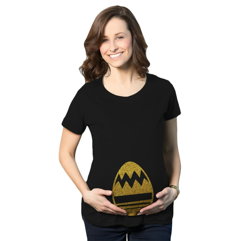 Womens Bump's First Easter Pregnancy Announcement Easter Tshirt Womens Bump's First Easter Pregnancy Announcement Easter Tshirt