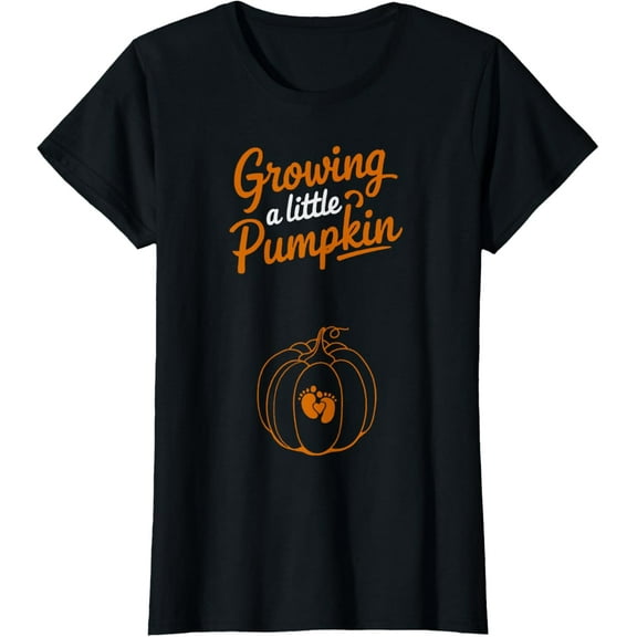 Maternity Growing A Little Pumpkin Thanksgiving Pregnancy T-Shirt