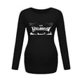 thumbnail image 1 of Maternity Halloween Shirt Cute Funny Halloween Pregnancy Tee Christmas Pumpkin Print Top Crew Neck Long Sleeve T-Shirt, 1 of 5