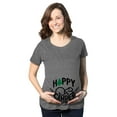 thumbnail image 1 of Maternity Happy Camper T Shirt Cute Pregnancy Cool Outdoors Baby Bump Tee, 1 of 7