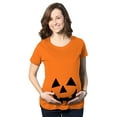 thumbnail image 1 of Maternity Happy Jack O Lantern Pregnancy T Shirt Cute Halloween Pumpkin Bump Tee, 1 of 7