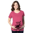 thumbnail image 1 of Maternity Hoping for a Dinosaur Funny Baby Pregnancy Announcement T shirt, 1 of 7