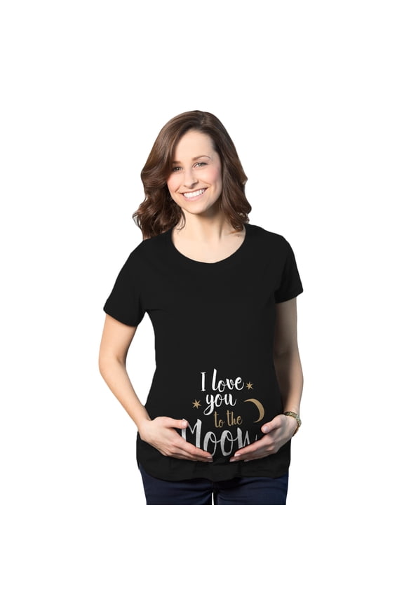 Maternity I Love You to The Moon Cute Maternity Shirts Announce Pregnancy Shirt Fun