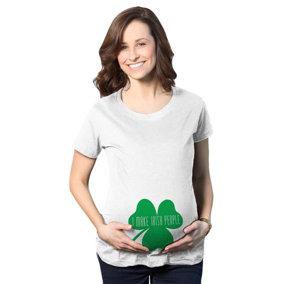 Maternity I Make Green People Funny Saint Patricks Day Reveal Pregnancy T Shirt