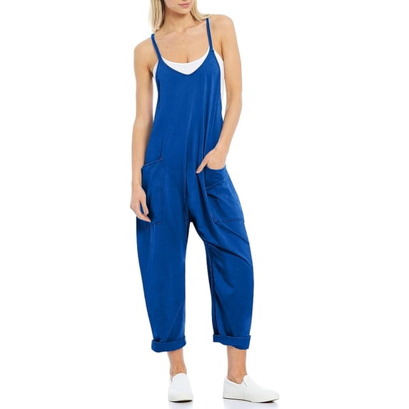 Maternity Jumpsuit for Women, Wide Leg with Pockets