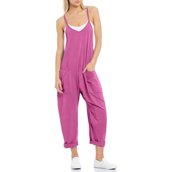 Maternity Jumpsuit for Women, Wide Leg with Pockets