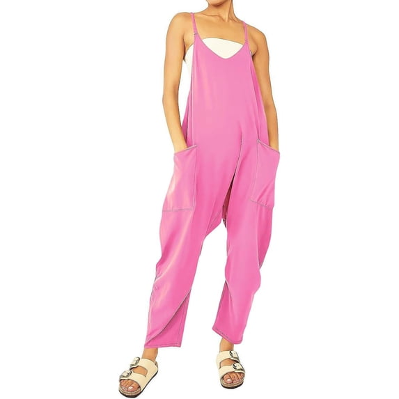 Maternity Jumpsuit for Women, Wide Leg with Pockets