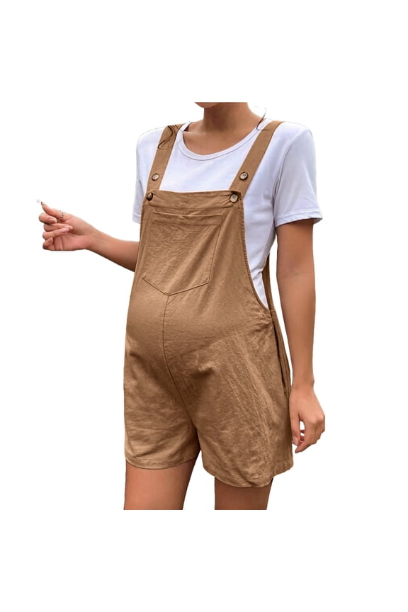 Maternity Jumpsuits For Women Summer Short Overalls Casual Sleeveless Loose Rompers