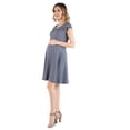 thumbnail image 1 of Maternity Keyhole Cap Sleeve Flared Mini Dress, 1 of 6