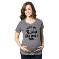 thumbnail image 1 of Maternity Kick Me Baby One More Time T Shirt Funny Pregnant Song Lyrics Tee, 1 of 9