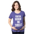 thumbnail image 1 of Maternity Kicking Me Smalls Funny T shirt Pregnancy Announcement Novelty Tee, 1 of 9