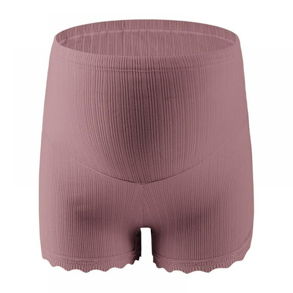 Maternity Knickers High Waist Ribbed Pregnancy Boxer Panties Adjustable Cotton Over Bump Underwear Soft Breathable Briefs for Pregnant Women, M-3XL