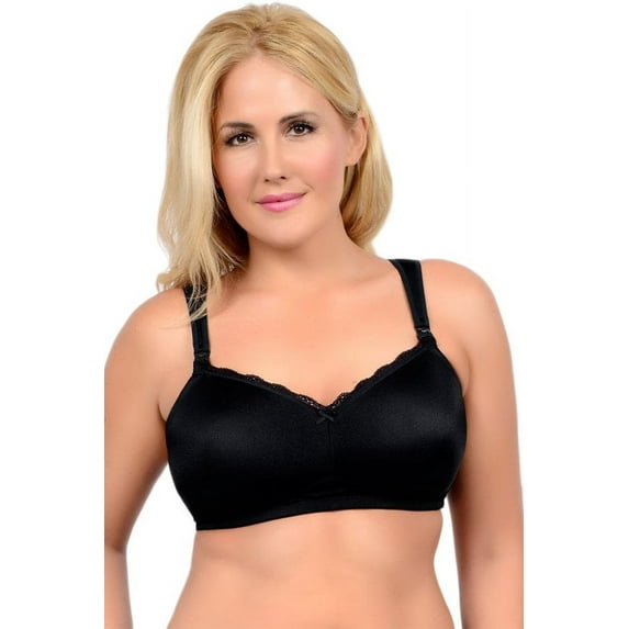 Maternity Lace Detail Nursing Bra With Comfort Straps - Available Up To 46Ddd