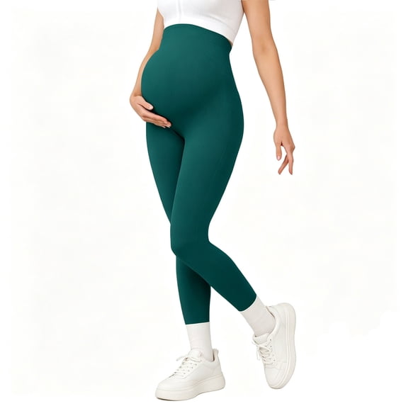 Maternity Leggings Over Bump 2026 - Buttery Soft Yoga Pants Pregnancy Workout Trousers High Waisted Stretchy Belly Support Joggers Pregnant Leggings Seamless Stretch Activewear Tights