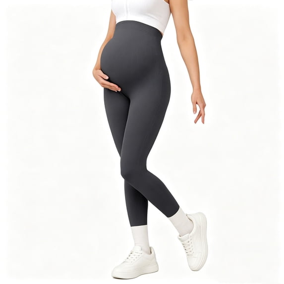 Maternity Leggings Over Bump 2026 - Buttery Soft Yoga Pants Pregnancy Workout Trousers High Waisted Stretchy Belly Support Joggers Pregnant Leggings Seamless Stretch Activewear Tights