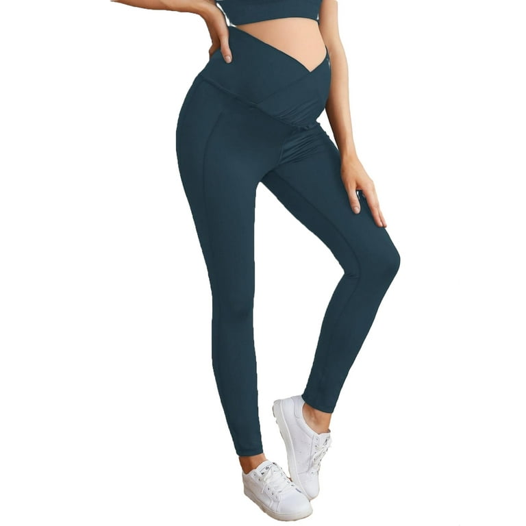 Maternity Leggings Regular Navy Blue S Walmart