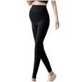 thumbnail image 1 of Maternity Leggings for Women Over The Belly Pregnancy Yoga Pants Buttery Soft Cotton Workout Gym Leggings, 1 of 2