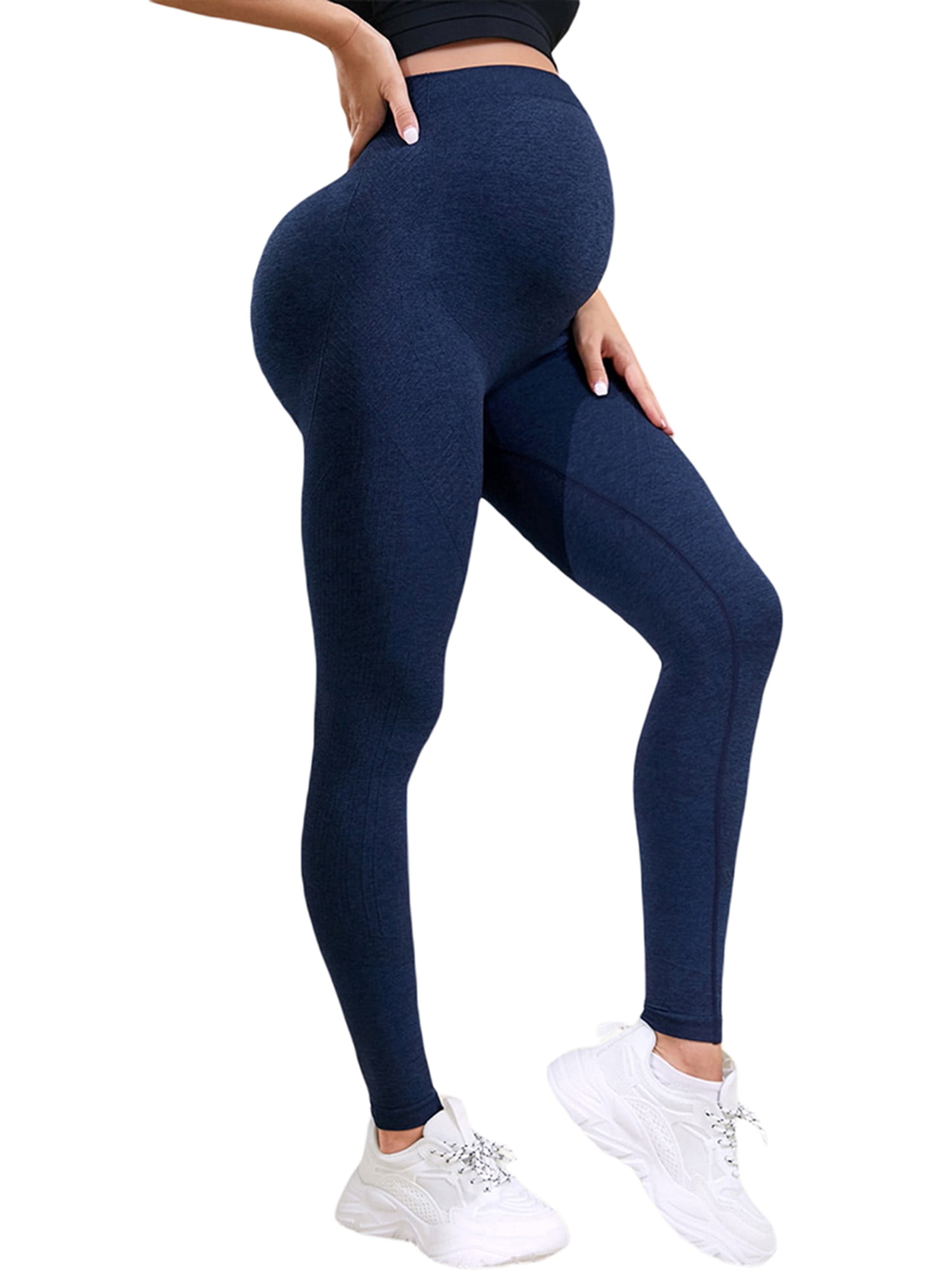 Maternity Leggings over the Belly Solid Color Pregnancy Casual Yoga Pants