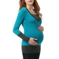 thumbnail image 1 of Maternity Long Sleeve Hooded Active Workout Top, 1 of 3