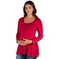 thumbnail image 1 of Maternity Long Sleeve Scoop Neck Swing Top, 1 of 10