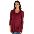 thumbnail image 1 of Maternity Long Sleeve Scoop Neck Swing Top, 1 of 10